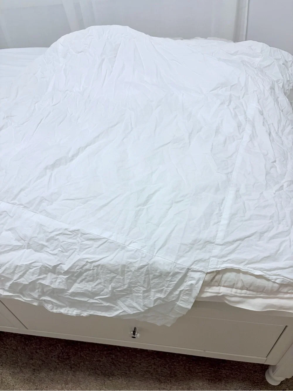West Elm White Cotton Crib Skirt